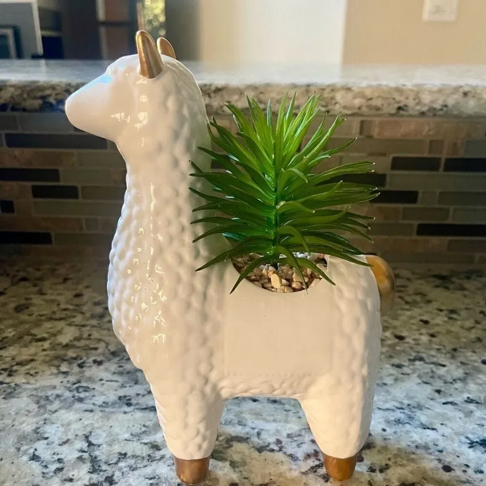 Alpaca Succulent Ceramic Flower Pot New